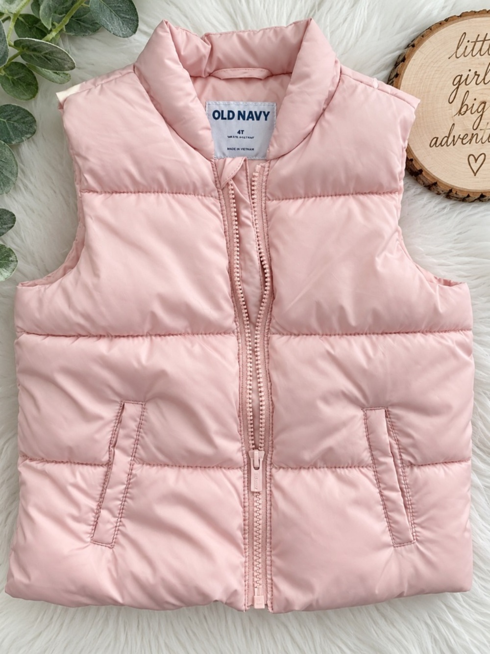 Old Navy Pink Puffer Vest
